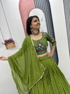PC 541 Faux Georgette Kalamkari Print With Real Handwork Lehenga With Choli Dupatta Exporters In India